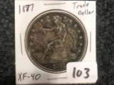 1877 Trade Dollar in Extra-Fine 40