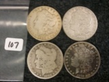 Group of Four Morgan Dollars