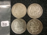 Group of Four Morgan Dollars