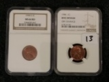 NGC 1945-S Wheat cent in MS-66 RED and…..
