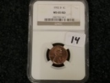 NGC 1952-D Wheat cent  in MS-65 RED