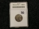 ANACS 1955-D/S Jefferson Nickel MS-64 Variety Coin