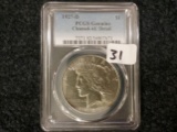 PCGS 1927-D Peace Dollar in AU-Details