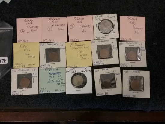 Group of 15 older foreign coins
