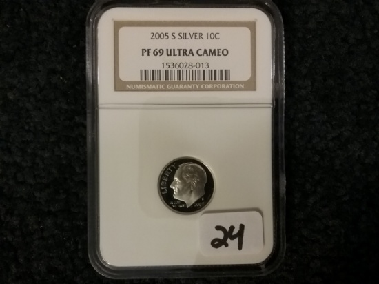 NGC 2005-S SILVER Roosevelt Dime PF 69 UC