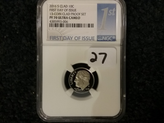 NGC 2016-S Roosevelt Dime PF 70 UC