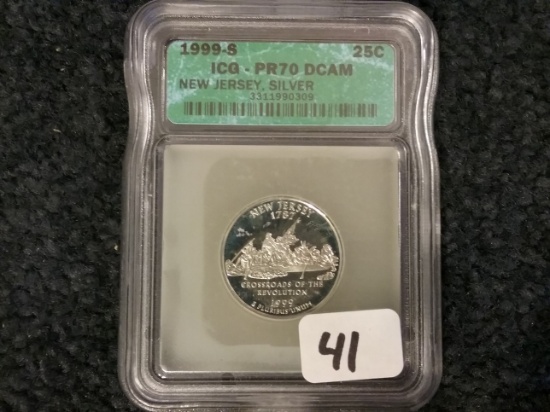ICG 1999-S SILVER Washington Quarter PF 70 DCAM