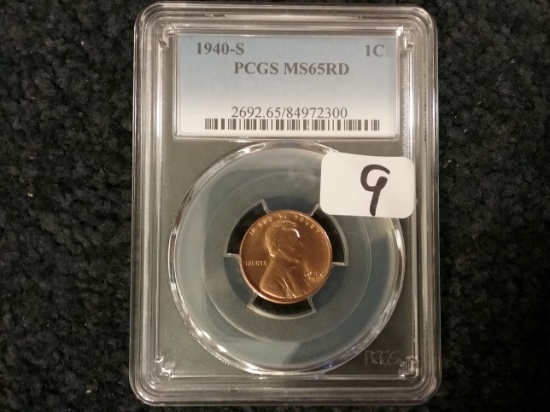 PCGS 1940-S Wheat cent in MS-65 RED