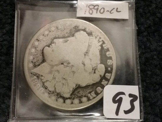 1890-CC Morgan Dollar