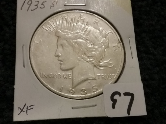 1935-S Peace Dollar in Extra Fine