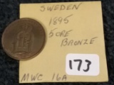 Sweden 1895 5 Ore Looks Uncirculated