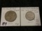 1972 Kennedy Half Dollar chopped and 2008-P Washington Quarter chipped