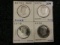 Four Silver Proof Deep Cameo 1976 Kennedy Half Dollars