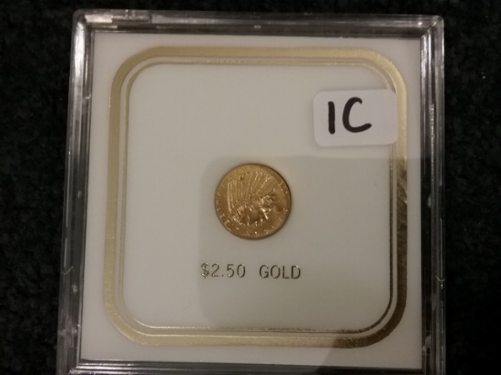 1908 $2.5 Indian Quarter Eagle AU-58