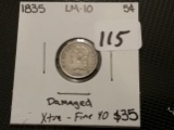 1835 Bust Half Dime in Extra-Fine 40-details