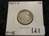 KEY DATE 1924-S Buffalo Nickel in Fine-15