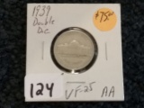 Key Variety Coin! 1939 Jefferson Nickel Double Die Reverse