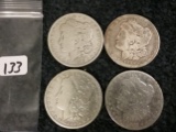 Group of Four Morgan Dollars