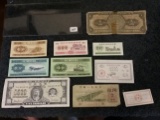 Ten Pieces of Foreign Currency