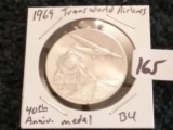 1969 Trans World Airlines 40th Anniversary medal Brilliant Uncirculated