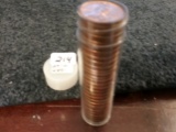 BU RED Roll 1954-D Wheat Cents
