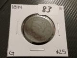 1844 Large Cent in Good condition