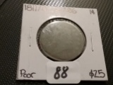 1811/0 Large Cent overdate variety