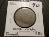 1830 Large cent N-7 scarce Variety