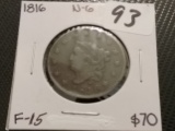 1816 Large Cent in Fine-15