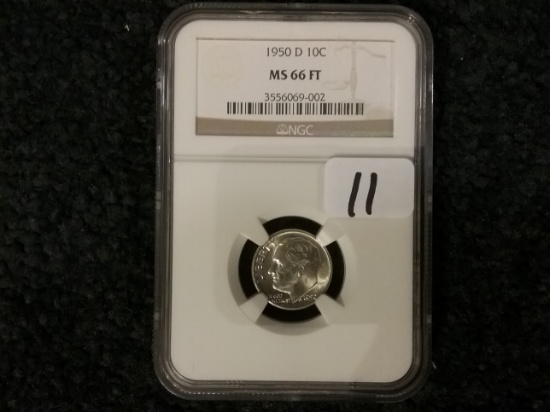 NGC 1950-D Roosevelt Dime MS-66 Full Torch