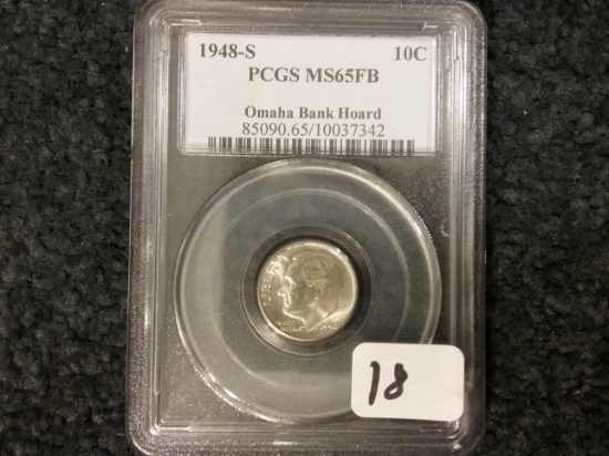 PCGS 1948-S Roosevelt Dime MS-65 Full Bands
