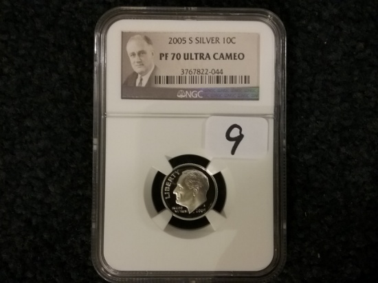 NGC 2005-S SILVER Roosevelt Dime PF 70 Ultra Cameo