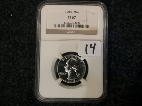 NGC 1964 Washington Quarter Proof 67