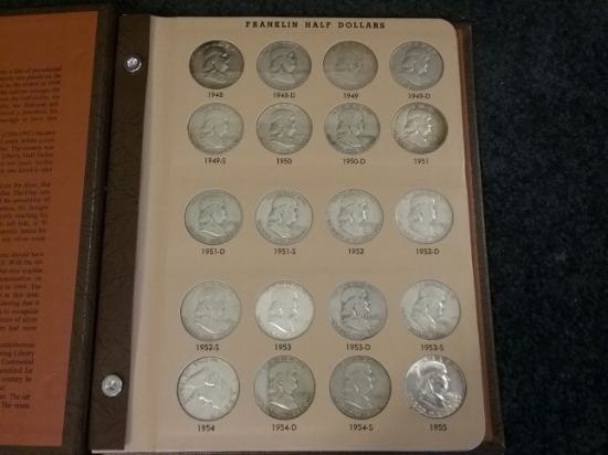 COMPLETE Dansco Album Franklin Half Dollar Book!