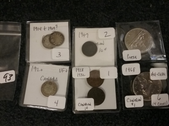 Canadian coins…four silver