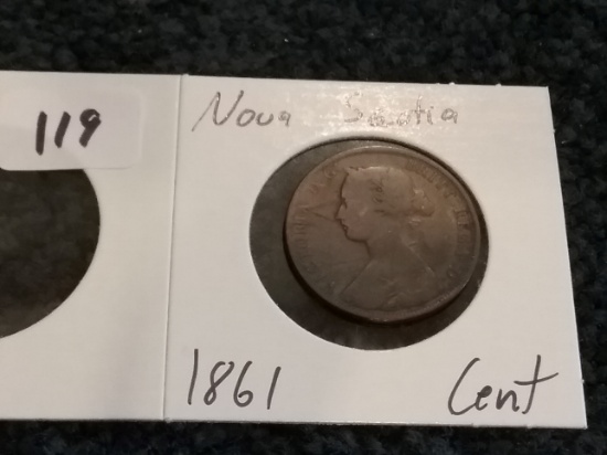 Nova Scotia 1861 cent