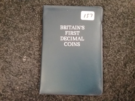 Britain's First Decimal Coins in nice holder