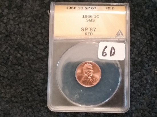 ANACS 1966 Special Mint Set Cent Specimen 67