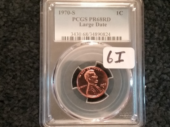 PCGS 1970-S Large Date Cent PR 68 RED