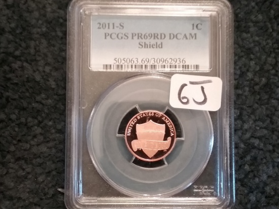 PCGS 2011-S Shield Cent PR 69 RED Deep Cameo