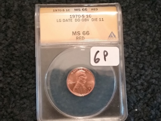 VARIETY COIN!! ANACS 1970-S Double Die Obverse