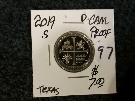 2019-S PF DCAM Texas Quarter