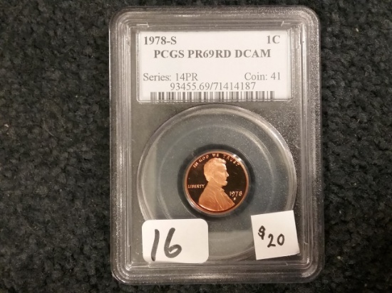 PCGS 1978-S Lincoln Cent Proof 69 RED Deep Cameo