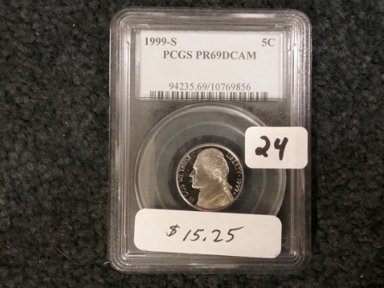 PCGS 1999-S Jefferson Nickel Proof 69 Deep Cameo