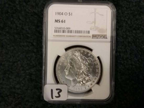 NGC 1904-O Morgan Dollar in MS-61