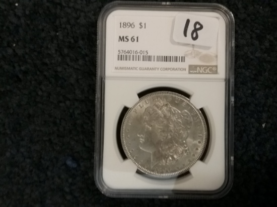 NGC 1896 Morgan Dollar in MS-61