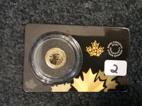 GOLD! Canada 2016 $20 dollar GOLD .99999