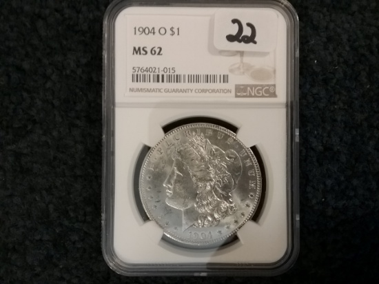 NGC 1904-O Morgan Dollar in MS-62