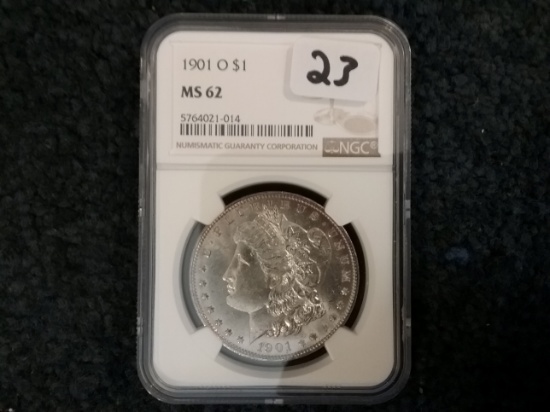 NGC 1901-O Morgan Dollar in MS-62