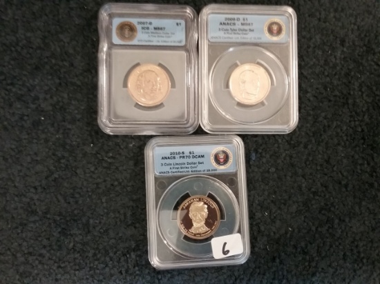 ANACS Presidential Dollar Mix up sets